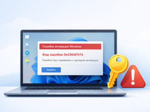 Ошибка 0xC004F074 при активации Windows — как исправить?
