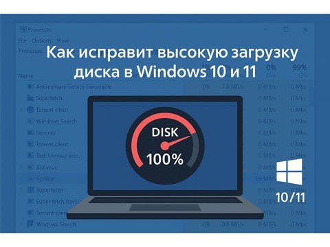 Почему диск загружен на 100%?
