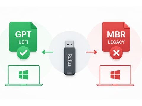 MBR или GPT в Rufus: какую схему разделов выбрать?